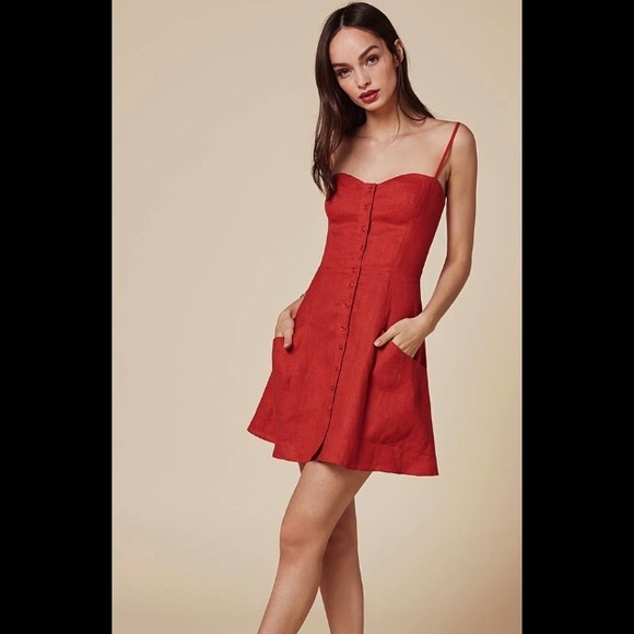 Reformation Dresses & Skirts - Reformation Amery Dress in Red, Size 6